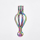 Plated Alloy Bead Cage Pendants PALLOY-S119-039-1