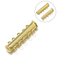 5-Strands 10-Holes Tube Brass Magnetic Slide Lock Clasps KK-D475-G-NF-1