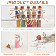 Bottiglia dei desideri in vetro di sughero per decorazione pendente AJEW-AB00090-4