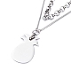 304 Stainless Steel Double Layer Necklaces NJEW-M181-16P-2