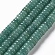 Fili di perline piatte rotonde/a disco di avventurina verde naturale G-L405-07-8mm-2