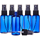 Benecreat 20 Packung 50ml blau Feinnebelzerstäuber Sprühflaschen leere Plastikreiseflasche Set für Toilettenartikel kosmetische ätherische Öle MRMJ-BC0001-43-1