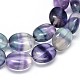 Ovales hebras de perlas naturales fluorita G-O106-03-1