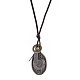 Croix ajustable pour hommes et 1978 pendentif en alliage de zinc et colliers lariat en cuir NJEW-BB16021-9