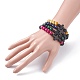 Set di bracciali elastici con perline incrociate per donna BJEW-JB07150-3