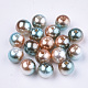 Regenbogen ABS Kunststoff Nachahmung Perlen OACR-Q174-10mm-09-1