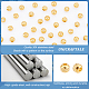 UNICRAFTALE about 100pcs Golden Round Textured Spacer Beads 304 Stainless Steel Loose Beads Hypoallergenic Metal Stripe Bead Spacer for DIY Bracelet Necklace Jewelry Making STAS-UN0036-82-5