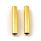 真鍮製チューブビーズ  カーブチューブ  ミックスカラー  25x5mm  穴：4.5mm KK-D040-12-2