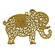 Stile tibetano impostazioni lega pendente dell'elefante dello smalto TIBEP-46-AG-NR-2