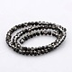 Half Plated Faceted Rondelle Glass Beads Strands GLAA-A024B-HP02-2