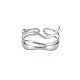 304 anello per polsino aperto avvolgente in filo d'acciaio inossidabile per donna RJEW-N038-047P-2
