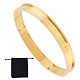 Unicraftale 1 pc bracelets rainurés en acier inoxydable STAS-UN0042-50A-G-1