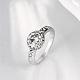 Exquisita anillos de compromiso anillos de dedo de bronce Checa rhinestone para las mujeres RJEW-BB02132-6B-2