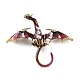 Broches de rhinestone de aleación de dragón JEWB-K018-14AG-01-1
