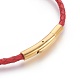 Pelle intrecciata making braccialetto cavo MAK-L018-02B-M-3
