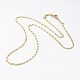 Brass Chain Necklaces X-MAK-L009-17G-2