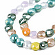 Electroplate Opaque Glass Beads Strands EGLA-S174-30-3