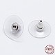 Rhodium Plated 925 Sterling Silver Ear Nuts X-STER-K167-038P-1