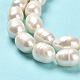 Fili di perle di perle d'acqua dolce coltivate naturali PEAR-E016-067-4