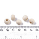 Perles européennes en bois naturel non fini WOOD-Q041-04F-3