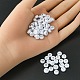 300pcs 2 styles de perles acryliques blanches opaques MACR-YW0002-58B-3