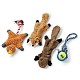 メガペット ペット用品  犬のシミュレーションの動物の皮のおもちゃおよび耐久の綿ロープの子犬犬の噛み物の結び目の球  ミックスカラー  42x13.5cm AJEW-MP0001-30-1