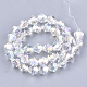 Chapelets de perles en verre électroplaqué EGLA-Q118-6mm-B17-2