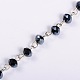 Handmade Rondelle Glass Beads Chains for Necklaces Bracelets Making X-AJEW-JB00038-03-1