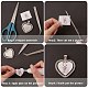 DIY Heart Rhinestone Pendant Making Kits DIY-SZ0006-25-3