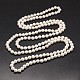 Round Glass Pearl Beaded Necklaces NJEW-O059-11G-10mm-1