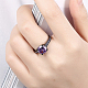 Los anillos de dedo rhinestone de cristal de moda de latón RJEW-BB18915-8-7