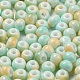 Perles de rocaille en verre de couleurs opaques bicolores SEED-E005-02B-2