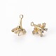 Brass Micro Pave Clear Cubic Zirconia Peg Bails Charms KK-Q765-011-NF-2