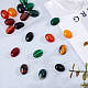 天然および合成の宝石用原石の楕円形のカボション  フラットバック  染めと未染色の混合  18x13x6.5~8mm  20個/箱 G-FH0001-10-3