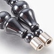 Colliers de perles d'hématite synthétique non magnétique NJEW-E128-03-3