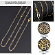 PandaHall 6.5 Feet Golden Chain Necklace Making Kit Necklace Chain Bulk Unfinished Brass Link Cable Chain with 20pcs Jump Rings 10pcs Lobster Claw Clasps for Choker Necklaces Jewellery Making DIY-PH0008-38-5