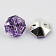 2-Hoyo botones de octágono de acrílico Diamante de imitación de Taiwán BUTT-F016-11.5mm-09-2