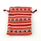 Tela estilo bolsas bolsas de embalaje de cordón étnicos X-ABAG-R006-10x14-01H-1