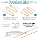 Nbeads 12Pcs 2 Style Brass Round Snake Chain Necklaces Set MAK-NB0001-17-2