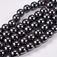 Non-Magnetic Synthetic Hematite Beads Strands X-G-H1624-8mm-1