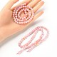 5 brins de perles de quartz rose naturel brins G-YW0002-02-4