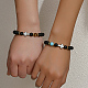 2Pcs 2 Style Natural & Synthetic Mixed Gemstone Beaded Stretch Bracelets Set JZ9288-1-2