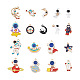 Craftdady 36Pcs 18 Styles Baking Painted Alloy Pendants FIND-CD0001-03-2