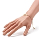 Heart Alloy Enamel Charm Bracelet for Valentine's Day BJEW-JB06656-01-3