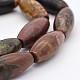 Brins de perles de jaspe polychrome naturel de riz/pierre de Picasso/jaspe de Picasso G-M137-03-1
