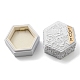 Cajas de almacenamiento de collares con colgante de plástico hexagonal en relieve CON-P020-B01-3