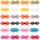 Nbeads36pairs9色手作りの中国のカエルの結び目ボタンセット  ポリエステルボタン  ミックスカラー  31x79x9.4mm  4pairs / color BUTT-NB0001-46-1