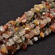 Puce quartz rutile naturel brins de perles G-L454-08-1