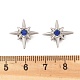 Серьги-клипсы со стразами в форме звезды EJEW-B116-01P-02-5