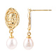 Orecchini pendenti con perle naturali PEAR-N020-06M-2